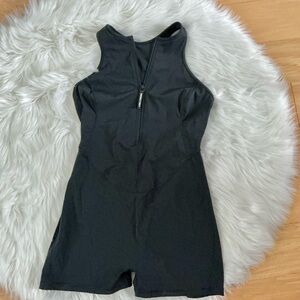 Savage X Fenty Black Zip-Up Sleeveless Bodysuit Size Large